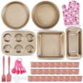 thumbnail image 3 of Uarter Bakeware Set, 39 PCS Carbon Steel Non-Stick Baking Pan Set, Baking Sheet for Kitchen, Muffin Pan & Loaf Sheet & Cake Pan, Oven Safe up to 446℉, 3 of 8