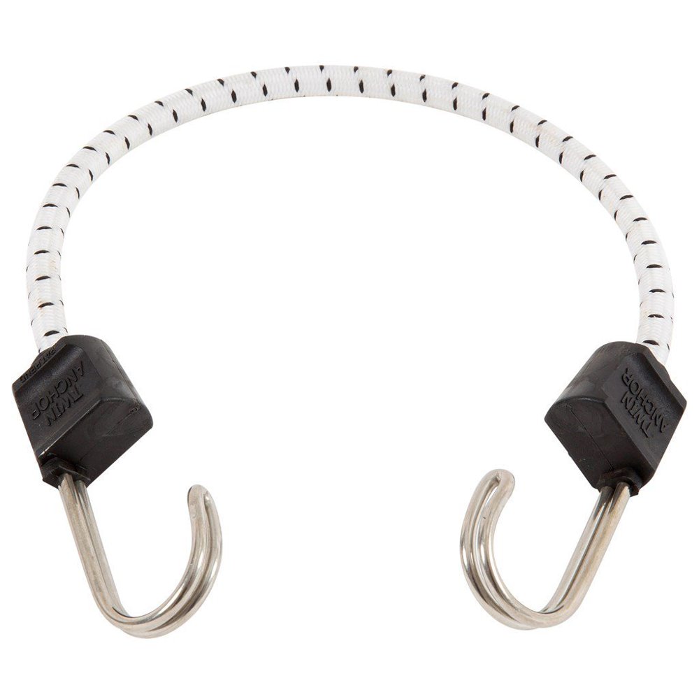06272 18" Marine Twin Anchor Bungee Cord with Stainless Steel Hook, Marine bungee cord is