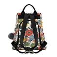 thumbnail image 2 of FORMRS Women's Travel Backpack Purse Anti-Theft Hidden Pockets Casual Shoulder Bag, Black Flowers Pattern, 2 of 7