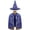 Blue, variant on Halloween Hooded Robe Cloak, Adult Witch Style Costume Cape with Hat, Long Dress Up Cloak for Masquerade Parties, Stage Performances, Costume Events and Seasonal Gatherings
