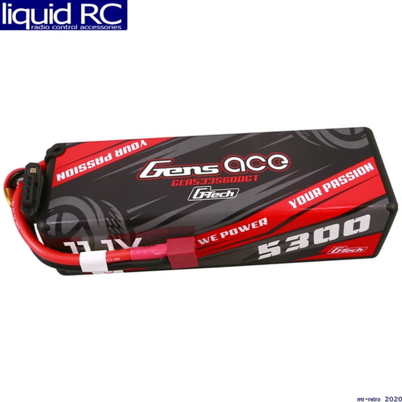 Gens Ace 5300mAh 3S1P 11.1V G-Tech HardCase Lipo Battery 15# With Deans Plug