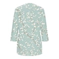 thumbnail image 4 of Pounoo Womens Summer Tops V Neck Retro Floral Print 3/4 Sleeve Tops for Women Casual Loose Tee Shirts Beach Vacation Outfits Gift, 4 of 6