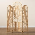 thumbnail image 2 of bali & pari Nadra Modern Bohemian Natural Brown Rattan Room Divider, 2 of 5