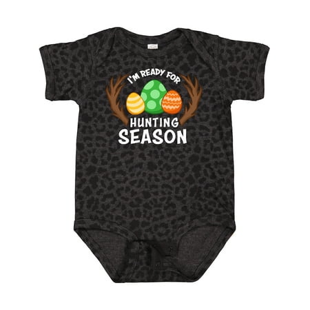 

Inktastic I m Ready for Hunting Season Easter Eggs and Antlers Gift Baby Boy or Baby Girl Bodysuit