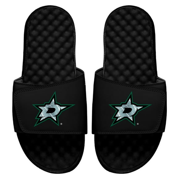 Men's ISlide Black Dallas Stars Ice Clipping Mask Slide Sandals