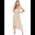 thumbnail image 3 of Vestido de Verano con Escote Cuadrado y Volantes para Mujer, Ideal para Bodas, Fiestas, Damas de y Salidas Nocturnas. Albaricoque M, 3 of 8