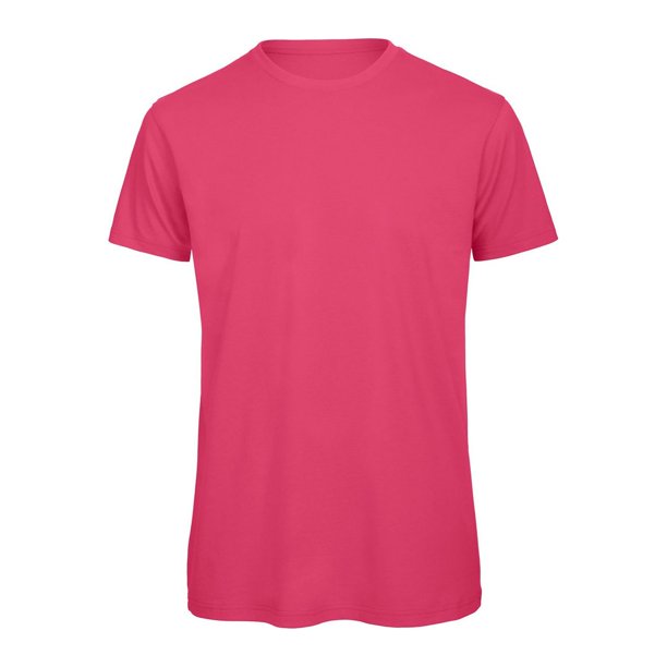 B&C - Camiseta cuello redondo Algodón orgánico Modelo Favourite hombre caballero (Fucsia)