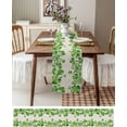 thumbnail image 6 of Happy St. Patrick''s Day Cotton Linen Table Runner Dresser Scarves, Lucky Clovers Table Runners for Dinning Table, Vintage Green Kitchen Decor, Holiday Dinner Decoration-13.8x90 Inch, 6 of 6