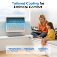 thumbnail image 3 of KISSAIR 10,000 BTU Window Air Conditioner with Remote, 115V U-Shape Window Air Conditioner Cools up to 450 Sq.ft with 6 Cooling & 3 Fan Modes, 3 of 9