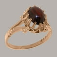 thumbnail image 2 of LBG British Made 14k Rose Gold Natural Garnet Womens Engagement Ring - 33 size options - Size 9.5, 2 of 6