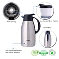 thumbnail image 4 of Gint 64Oz Stainless Steel Double-Walled Vacuum Insulated Coffee Carafe, 12 Hour Heat Retention, Silver, 1.9L, 4 of 10