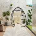 thumbnail image 3 of M optimized Garden Egg Swing Chair, Rattan Hanging Chair, Patio Porch Lounge Egg Swing Chair, Outside Wicker Swing Chair for Indoor Outdoor, 3 of 9