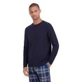 thumbnail image 2 of Hanes Originals Men's 2pc Comfort Fleece Sleep Pajama Set - Blue, X-Large, 2 of 2