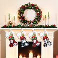 thumbnail image 3 of Dalrosia 2PCS Christmas Stockings 15 Inch Buffalo Plaid Stocking Fireplace Bone Hanging Stockings Fabric Xmas Stocking Pet Stocking Christmas Ornament for Family Christmas Holiday Party, 3 of 4
