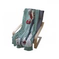 thumbnail image 4 of Indie Soft Flannel Fleece Blanket, Pop Art Scenery with Hipster Santa Claus on Scooter with Gift Bag Christmas Theme, Cozy Plush for Indoor and Outdoor Use, 50" x 60", Teal Red Blue, by Ambesonne, 4 of 6