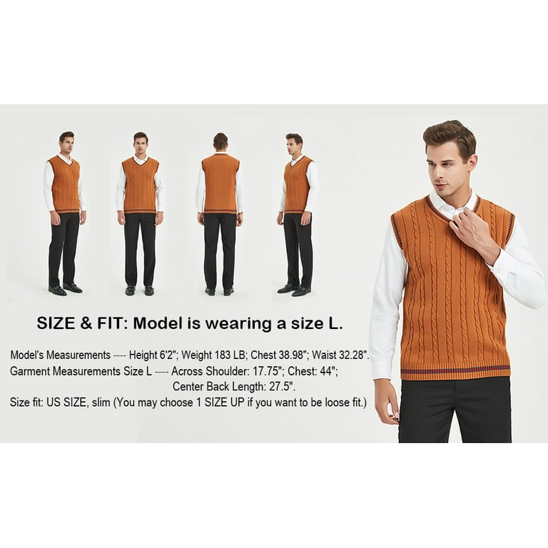 Men vest shop size