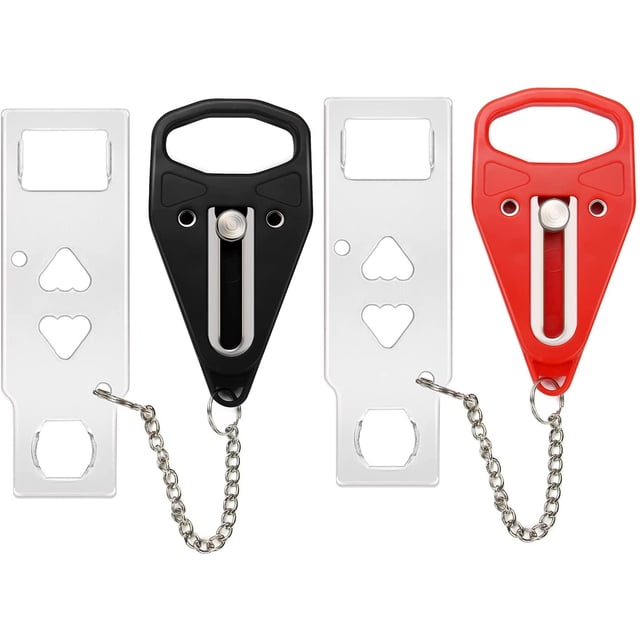 Amdohai 2 Pack Portable Door Lock Extra Lock for Additional Privacy and