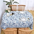 thumbnail image 4 of Oval Tablecloth 52x70 Inch, Blue Paisley Floral Oval Table Cloth, Waterproof Wrinkle Free Oval Table Cover for Indoor Outdoor Kitchen Dinning Room, 4 of 6