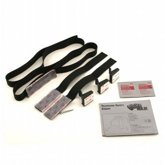 Quake Hold Black Nylon Television Safety Strap 1 pk