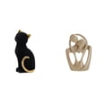 thumbnail image 1 of Estatua De Pareja De Gatos De Resina, Figura Decorativa, Escultura Abstracta De Animal, Adorno Coleccionable Para Entrada, Estantería, Sala De Estar, Dormitorio, Cafetería, Escritorio, Regalo, 1 of 8