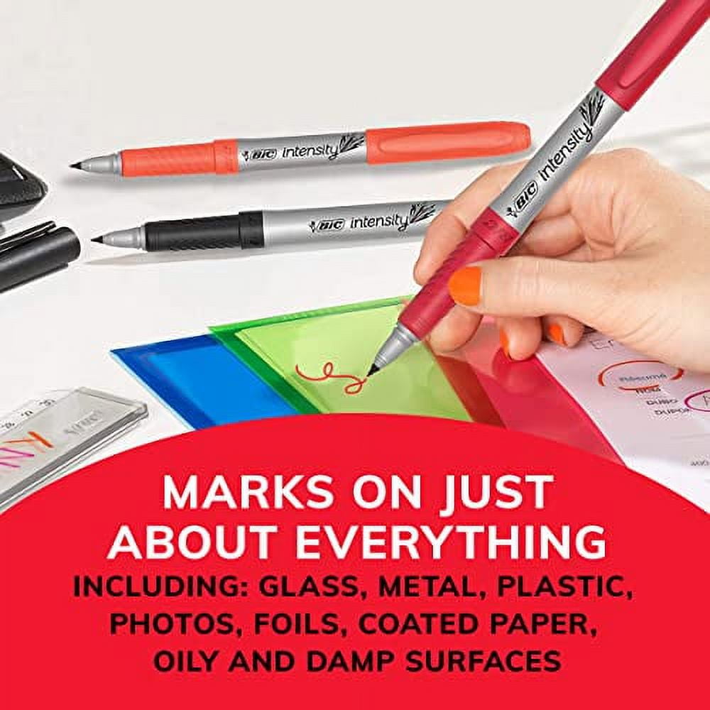BIC Intensity Permanent Marker Value Pack Ultra Fine Tip, Assorted Colors, 36 Count