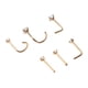 thumbnail image 1 of 6 piercings nasales de acero inoxidable decorados con circonitas (dorados), 1 of 7