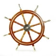 thumbnail image 2 of Wooden Nautical Ship Wheel Pirate Rustic Captain Wall Home Décor Nautical Style Captain Boat Wheel | Pirate Décor | Wall Hanging, 2 of 5