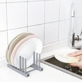 thumbnail image 2 of Huayishang Dish Drying Rack Plastic Dish Rack Dish Rack Plate Rack Pot Lid Rack Gray, Kitchen Essentials Clearance Sale Grey, 2 of 4