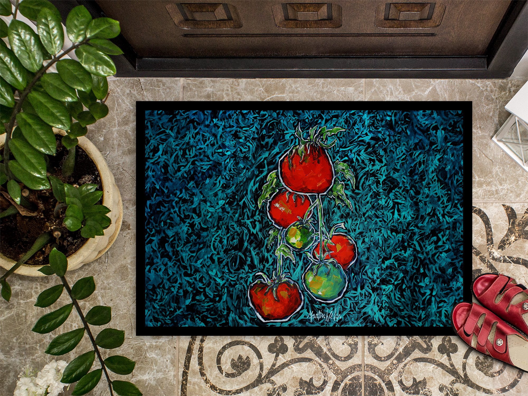 Carolines Treasures MW2093MAT 18 x 27 in. Maters Tomatoes Doormat