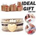 thumbnail image 3 of Brazalete de mujer Hart Multi Layer Polsband Armbanden Sieraden met Pearl Dark Brown, Polsband TUNC Sencillez, 3 of 5
