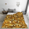 thumbnail image 5 of Pofeuu Bright Shiny Golden Print Ultra-Soft Micro Fleece Blanket,for Bed Or Sofa,All Season Throw Blankets Flannel Blanket-50"x40", 5 of 7