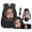 Black Math Capybara, variant on Camo Dinosaur Boys Backpack Set 5 Pcs Cartoon 17 Inch Large Capacity Bookbag with Insulated Lunch Box Pencil Pouch for 9-12 Years Old Middle School Gift for Brother