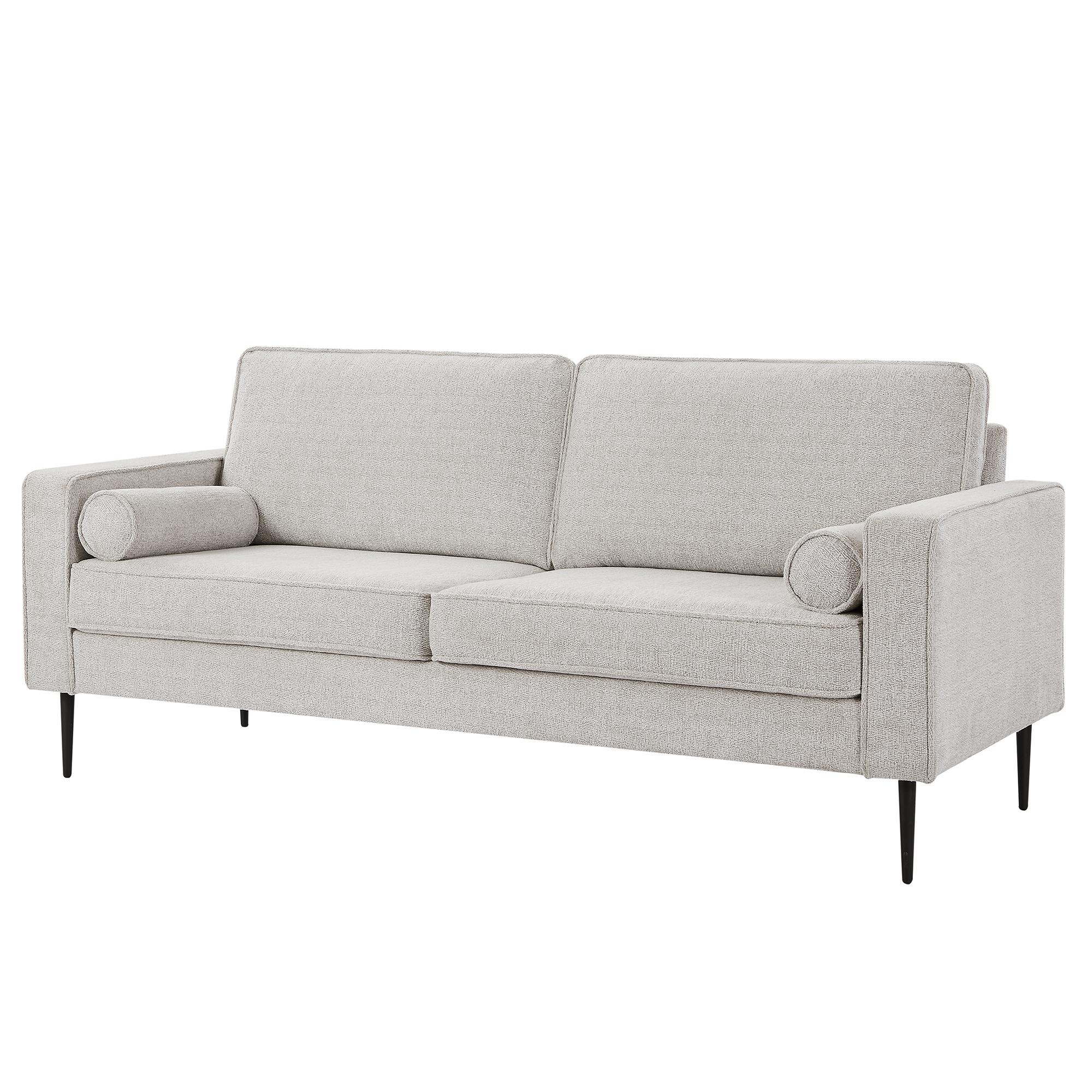Muumblus 2 Pieces Living Room Sofa Set, Sofa and Loveseat Set, White Chenille