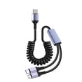 thumbnail image 3 of Spring Coils Charging Cord for MicroUSB Phones/Tablets, 66W Fast Speed Charging Type C Data Syncs Cable, 3 of 8