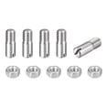 thumbnail image 1 of 5Pack Slotted Cylindrical Pin, M8 x 22mm 304 Stainless Steel Dowel with Nut, 1 of 6