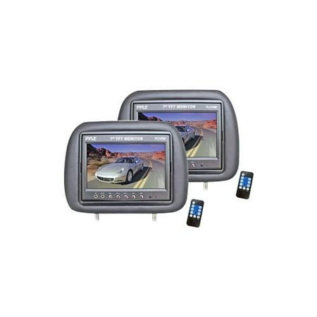 Pyle PL71PHB Plye-View Series Headrest With Built-In 7" TFT LCD Monitor-Black