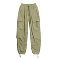 thumbnail image 6 of Noric Women's Plus Size High Waist Cargo Pants Loose Lightweight Casual Drawstring Workout Yoga Athletic Joggers with Pockets, 6 of 6