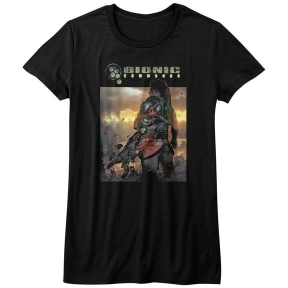 Bionic Commando The World Burn Black Junior Women's T-Shirt