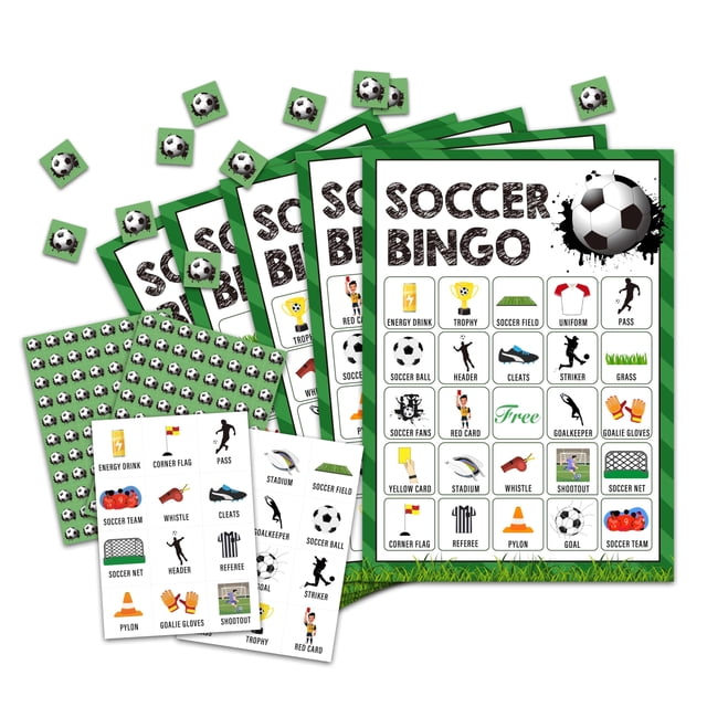 Juego de cartas Soccer Bingo OZTEMETY Soccer Party 24 jugadores C05