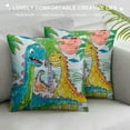 thumbnail image 3 of Shiartex Pillow Cover Dinosaur Kids Boy Travel Dino Throw Pillow Case Home Decor for Sofa Livingroom Couch Bedding Decorative Gift White, 3 of 5