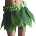 thumbnail image 5 of Ti Leaf Hula Skirt Hawaiian Leaf Skirt Green Grass Skirt for Beach Luau Party Supplies, 5 of 5