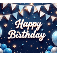 thumbnail image 4 of Decorative Design Happy Birthday Banner Star Elements Decorative Background for Birthday Party Kids Celebration Indoor Decoration, 4 of 8
