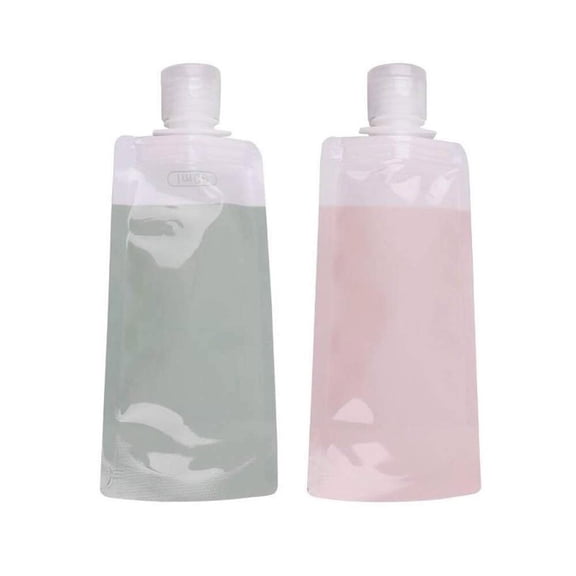 WEGFTDUOP Travel Folding Lotion Storage Bag Portable Refillable Pouch for Shower Gel Shampoo & Toiletries