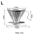 thumbnail image 1 of Coffee Dripper With Holder Coffee Strainer 304 Stainless Steel Coffee Filter Cup, 1 of 11