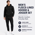 thumbnail image 3 of Men’s Soft Fleece Cotton Blend Pullover Hoodie & Sweatpants Jogging Set, 3 of 6