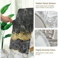 thumbnail image 5 of Golden Black Marble Dining Chair Covers Set of 4 Spandex Stretch Seat Protector for Home Party Hotel Wedding, 5 of 6
