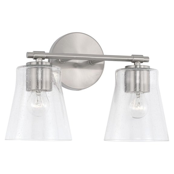 Capital Lighting 146921BN-533 Baker 2 Light 14" Wide Bathroom Vanity Light - Nickel