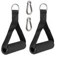 thumbnail image 1 of Par de mangos de ejercicio resistentes con mosquetones, accesorios de agarre para poleas de máquinas de cables, equipos de gimnasio, resistencia, 1 of 5