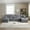 Gray, variant on U Shaped Cloud Couch Sectional Sofa for Living Room, 126" Oversized Comfy Cloud Sofa with Console,Cup Holder, Double Chaise (Beige)