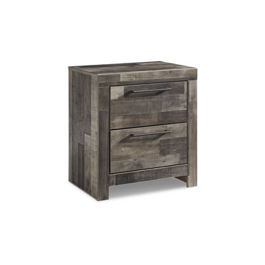 Signature Design by Ashley Derekson 2 Drawer Nightstand, Multi Gray